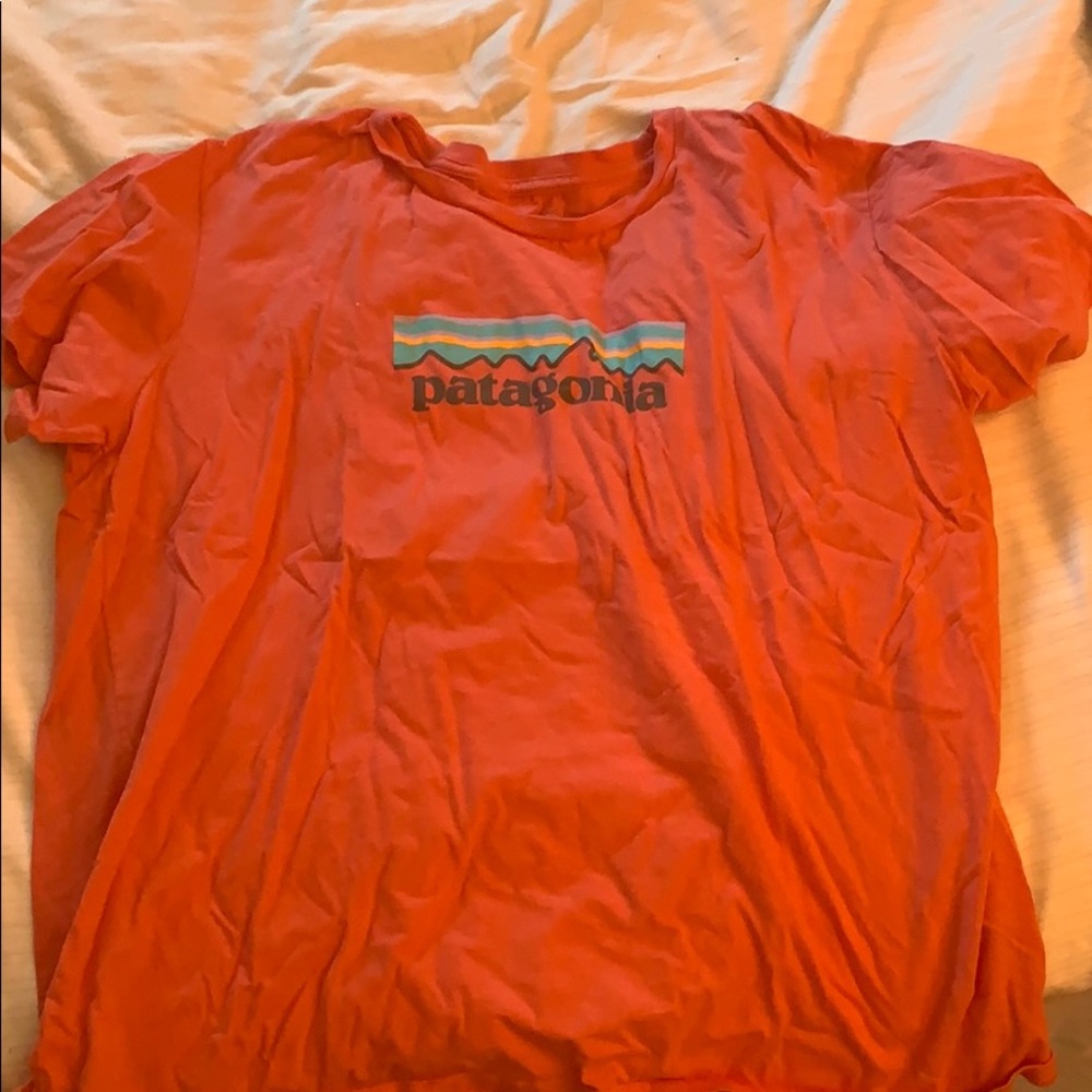 Pink Patagonia t-shirt